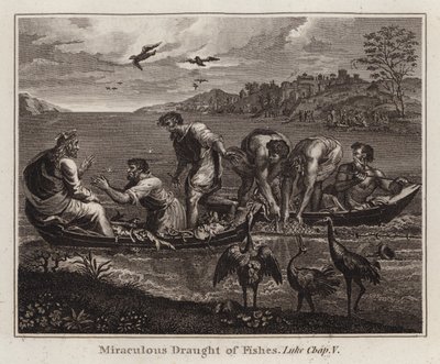 Raphael-Karton: Der wunderbare Fischfang, Lukas, Kapitel V von after Raphael
