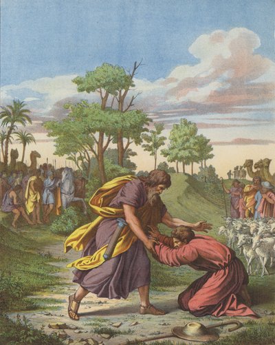 Versöhnung von Jakob und Esau von after Raphael
