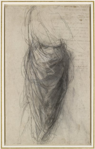 Studie für das Gewand eines Mannes von hinten von Raphael