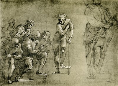 Die Pythagoras-Gruppe aus der Schule von Athen von Raffaello Sanzio Raphael