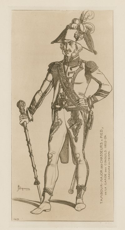 Tambourmajor der Jäger zu Fuß der Konsulargarde, 1802-04 von Raphael Jacquemin