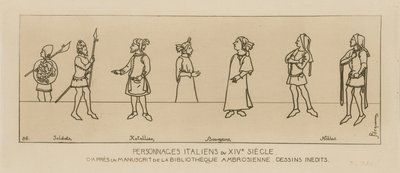 Italienische Charaktere aus dem 14. Jahrhundert von Raphael Jacquemin