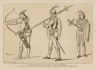 Bewaffnete Männer von Venedig, Ende des 15. Jahrhunderts von Raphael Jacquemin