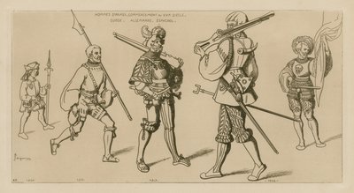 Bewaffnete Männer, Anfang des 16. Jahrhunderts von Raphael Jacquemin