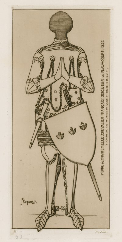 Pierre de Chantemelle, französischer Chevalier, Seigneur de Flavacourt, 1352 von Raphael Jacquemin