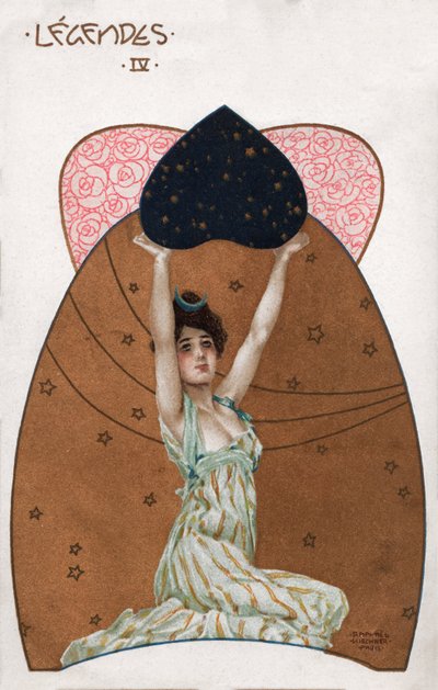 Frau im Sezessionsstil, ca. 1900 von Raphael Kirchner