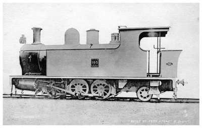 Tanklokomotive, Dampflokomotive gebaut von Kerr, Stuart und Co, frühes 20. Jahrhundert von Raphael Tuck