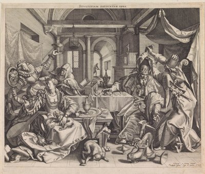 Allegorie auf Reichtum, Wollust und Dummheit von Raphaël Sadeler (I)