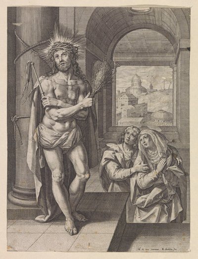 Geißelung Christi mit Johannes und Maria von Raphaël Sadeler (I)