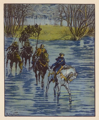 Chevauchée de Jeanne pour aller trouver Charles VII à Chinon von Raymond de la Neziere