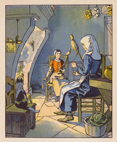 Jeanne A Domremy mit ihrer Mutter von Raymond de la Neziere