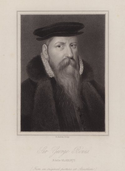 Sir George Bowes, englischer Soldat (Gravur) von Reginald Easton