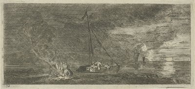 Meeresansicht bei Nacht von Reinier Nooms