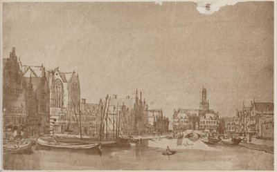 Anonym Rokin Amsterdam Richtung Damplatz von Rembrandt
