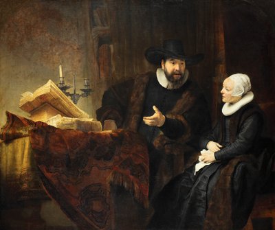 Der Mennonitenprediger Cornelis Claesz Anslo (1592-1646) und seine Frau Aeltje Gerritsdr Schouten von Rembrandt