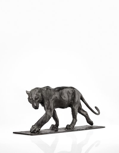 Panther im Gehen, Hinterbein erhoben, ca. 1904 von Rembrandt Bugatti