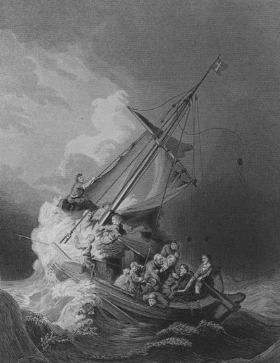 Christus im Sturm von Rembrandt Harmensz. van Rijn (after)