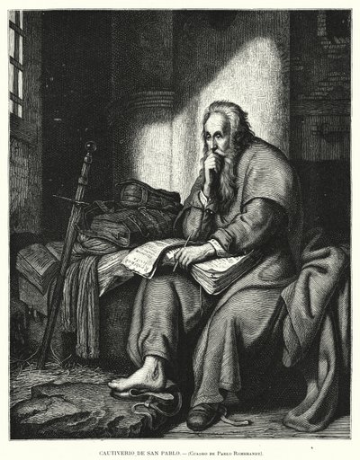 Der heilige Paulus im Gefängnis von Rembrandt Harmensz. van Rijn (after)