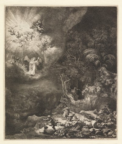 Verkündigung an die Hirten, 1634 von Rembrandt van Rijn