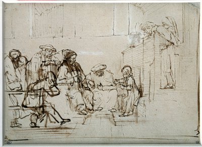 Jesuskind mit Ärzten von Rembrandt van Rijn