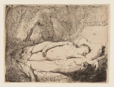 Jupiter und Antiope: Kleinere Platte, ca. 1631 von Rembrandt Harmensz. van Rijn