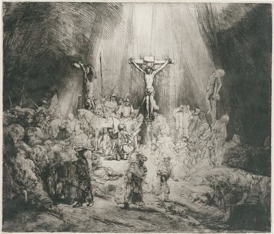 Die drei Kreuze, um 1653 (Radierung) von Rembrandt Harmensz. van Rijn