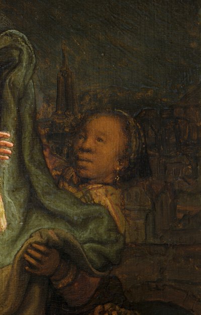 Die Heimsuchung (Detail) von Rembrandt van Rijn