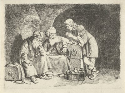 Joseph deutet die Träume des Bäckers und des Mundschenks von Rembrandt van Rijn (follower of)