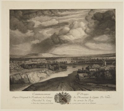 "---- Orage" nach Rembrandt von Rembrandt van Rijn