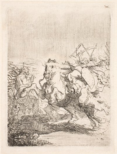Ein Kavalleriekampf von Rembrandt van Rijn