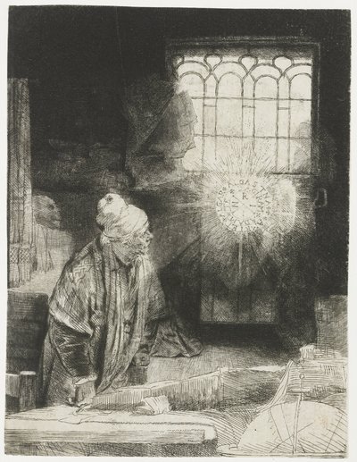 Ein Gelehrter in seinem Arbeitszimmer von Rembrandt van Rijn