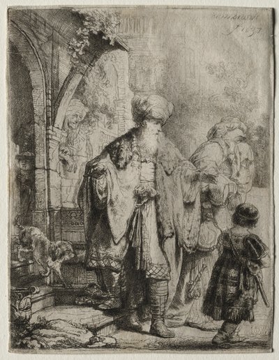 Abraham vertreibt Hagar und Ismael, 1637 von Rembrandt van Rijn