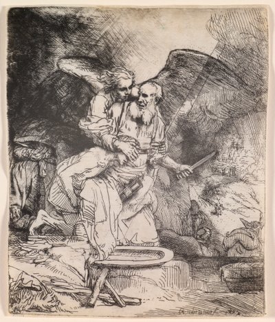 Abrahams Opfer von Rembrandt van Rijn