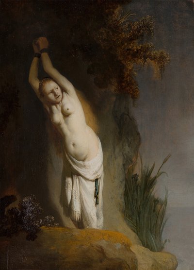 Andromeda an die Felsen gekettet, ca. 1630 von Rembrandt van Rijn