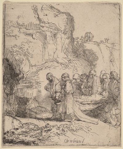Christus zum Grab getragen von Rembrandt van Rijn