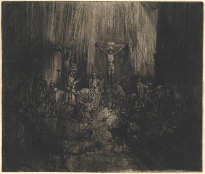 Christus am Kreuz zwischen den beiden Dieben (Die drei Kreuze) von Rembrandt van Rijn