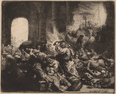 Christus vertreibt die Geldwechsler aus dem Tempel von Rembrandt van Rijn