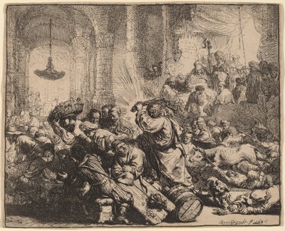 Christus vertreibt die Geldwechsler aus dem Tempel von Rembrandt van Rijn