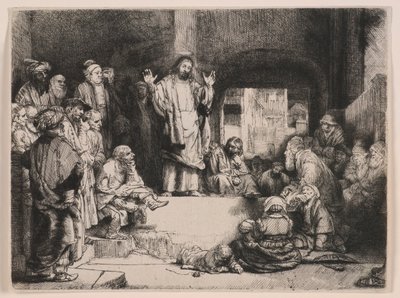 Christus predigt (La Petite Tombe) von Rembrandt van Rijn