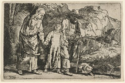 Christus kehrt mit seinen Eltern aus dem Tempel zurück von Rembrandt van Rijn