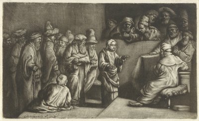 Christus im Gespräch mit den Gelehrten: eine Skizze von Rembrandt van Rijn