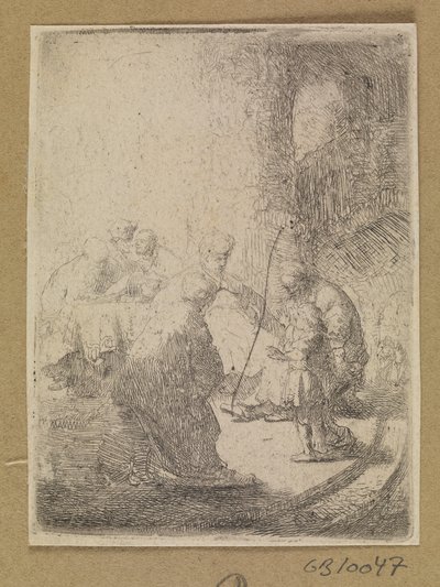 Christus als Kind und die Schriftgelehrten. Kleine Platte von Rembrandt van Rijn