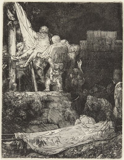 Abnahme vom Kreuz bei Fackellicht von Rembrandt van Rijn