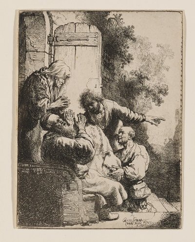 Josephs Mantel wird Jakob gebracht von Rembrandt van Rijn