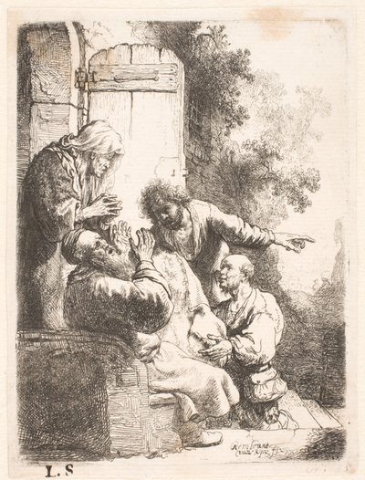 Josephs Mantel wird zu Jakob gebracht von Rembrandt van Rijn