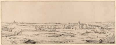 Landschaft mit Blick auf Haarlem (Das Goldwägerfeld) von Rembrandt van Rijn