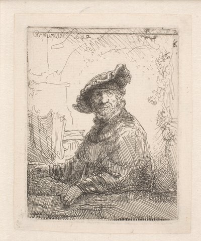 Mann in einer Laube von Rembrandt van Rijn