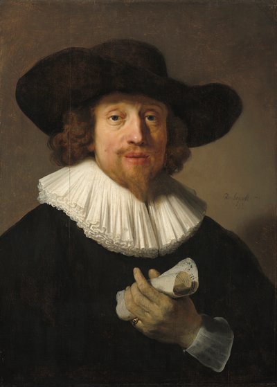 Mann mit Notenblatt, 1633 von Rembrandt van Rijn
