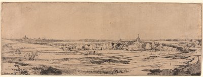 Panorama bei Bloemendaal mit dem Saxenburg-Anwesen (Das Goldwägerfeld) von Rembrandt van Rijn