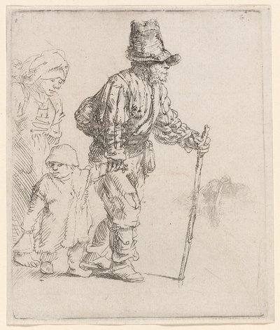 Bauernfamilie auf der Wanderung von Rembrandt van Rijn